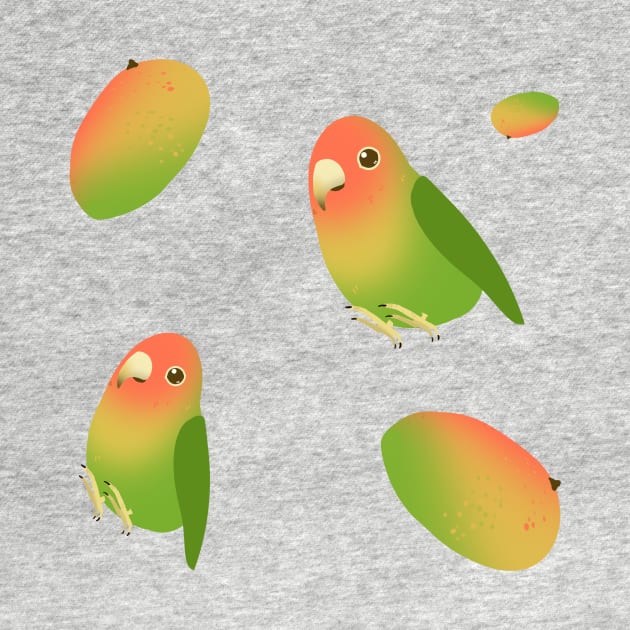 Antillean Mango Bird Birb Parrot Pattern Cute by yellowpomelo